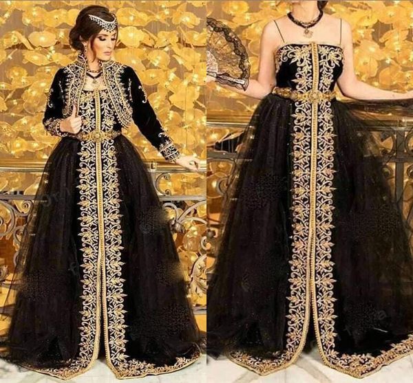 Giacca abito da sera tradizionale del Kosovo 2022 caftano albanese oro nero perline di pizzo abiti da sposa tunisini abiti da ballo di fine anno