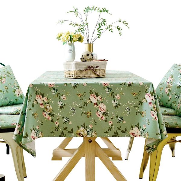 

flower cotton table cloth color green floral tea for cover dining desk party