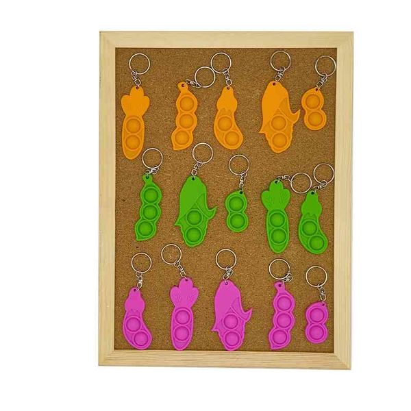 

gobang rat killing pioneer new silicone set key chain bat fingertip gyro decompression toy push pop