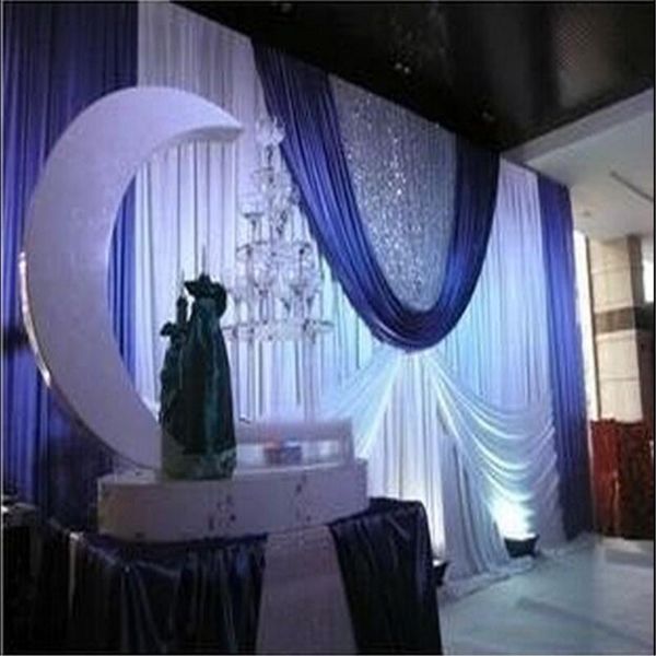 

party decoration 3*6m wedding swags drapes background celebration satin curtain drape ceiling backdrop marriage