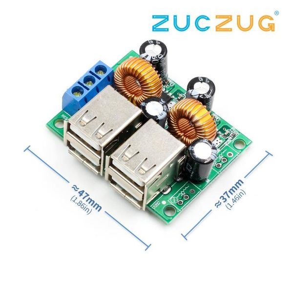 

integrated circuits arsmundi multifunctional 4usb car cigarette lighter power converter buck module 4 usb ports dc charger for smartphones