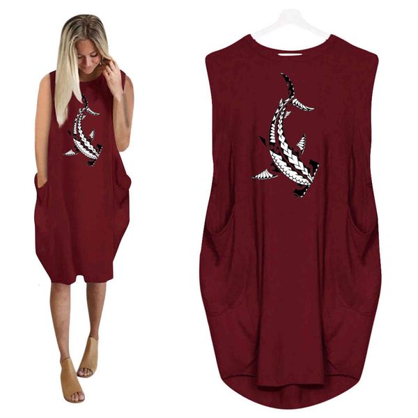 

casual dresses american shark print , european dress with a large custom size and no sleeves for summer, international fashion women olnu, Black;gray