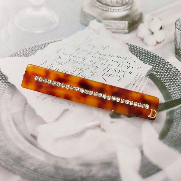 

hair clips & barrettes 2021 design fashion jewelr acetate simple crystal french for women gilrs accessories, Golden;silver