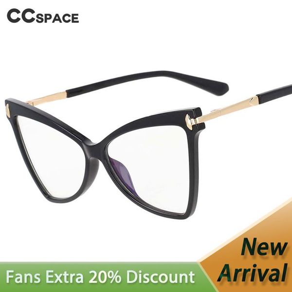 

sunglasses 53244 cat eye blue light blocking ladies eyewear tr90 frame decorative fashion women's working computer glasses, White;black