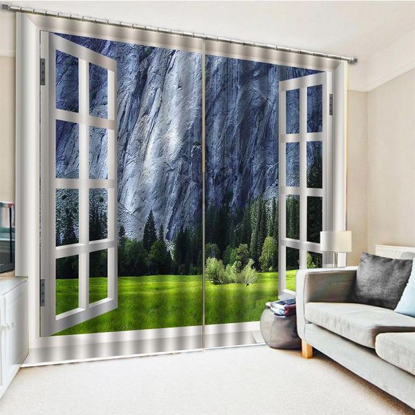 

curtain & drapes luxury blackout 3d curtains for living room bedding office outside window personality