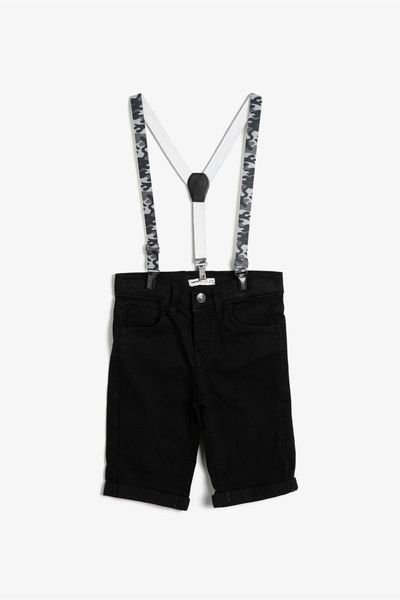 

koton kids black male child shorts & bermuda men's, White;black