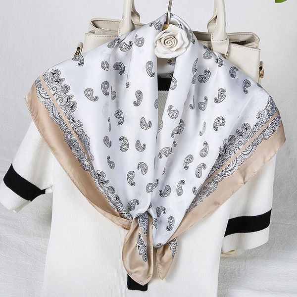 

scarves women scarf print summer foulard neck hair band shawl neon lady wraps fashion bandana pashmina drop, Blue;gray