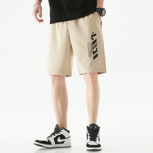 

new style casual national shorts summer loose sports fashion brand men's capris, White;black