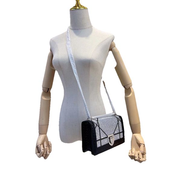 

brand designer bag luxury handbags famous brands embroidery tote shoulder fashion cross body bags ladies for women bags' leather diamon