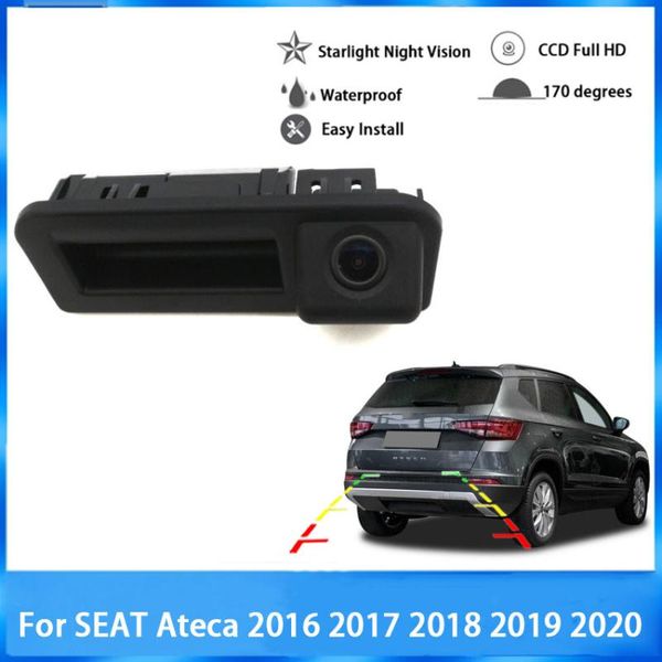 

car rear view cameras& parking sensors ccd hd trunk handle camera for seat ateca 2021 night visioin reversing backup