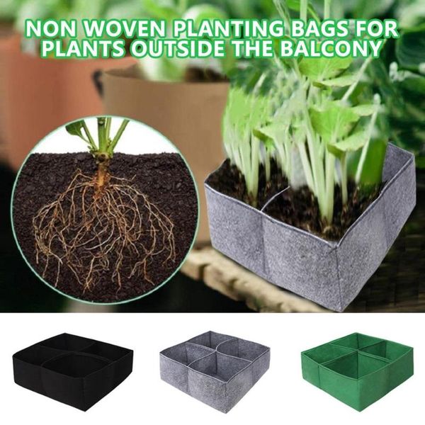 

planters & pots felt cultivation bag fabric raised garden bed rectangle breathable planting container growth indoor flower seedling