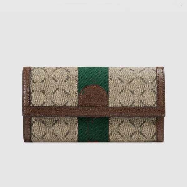 

wallets coin purse long standard cover with green red stripe inner zipper pocket credit card holder, Red;black