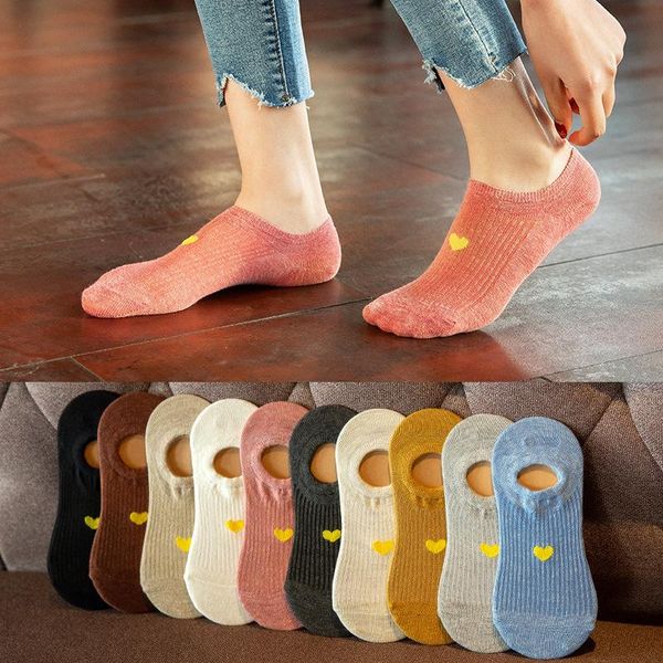 

socks & hosiery bf1 - boat women's summer cute low shallow mouth cotton silicone anti slip invisible female, Black;white