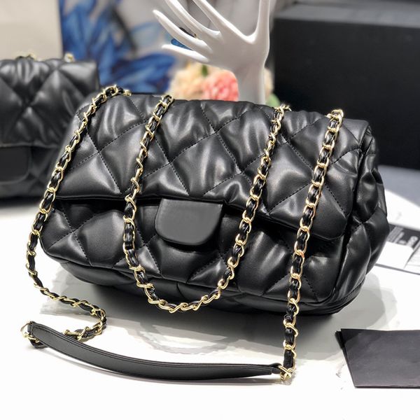 

2021 summer chain bubble shoulder messenger bag high texture rhombus fashion wallet genuine leather star handbags