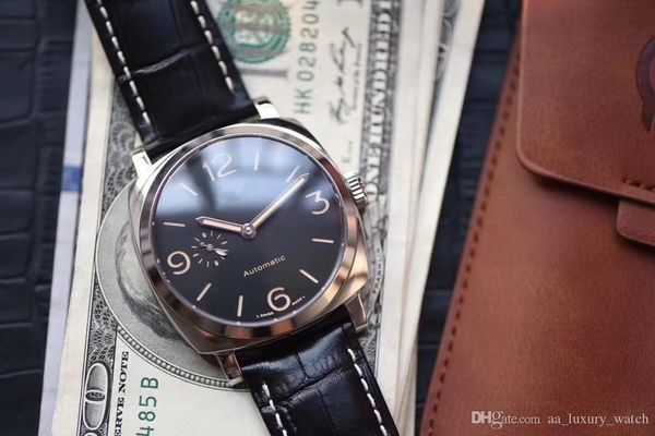 

v9 pam572 orologio di lusso movement watches 45x12mm super luminous function designer watches cowhand strap refined 316lsteel case, Slivery;brown