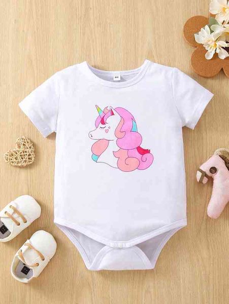 

baby unicorn print bodysuit she, Blue