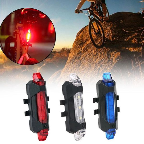 

bike lights usb rechargeable led light waterproof bicycle mtb road accessories rear cycling safety warning taillight