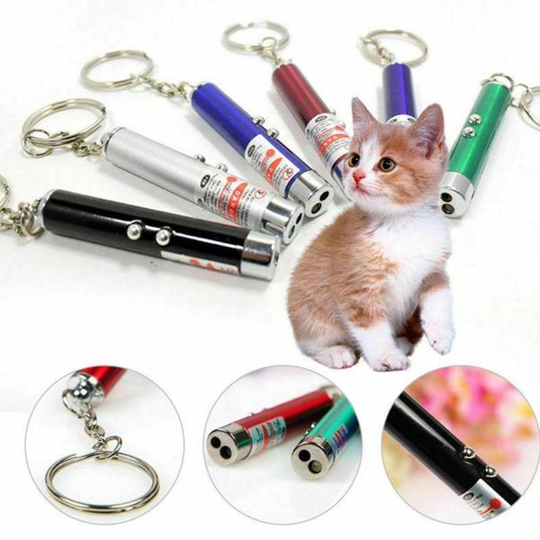 

1pcs pointer pen with keychain cat toys interactive childrens play color random