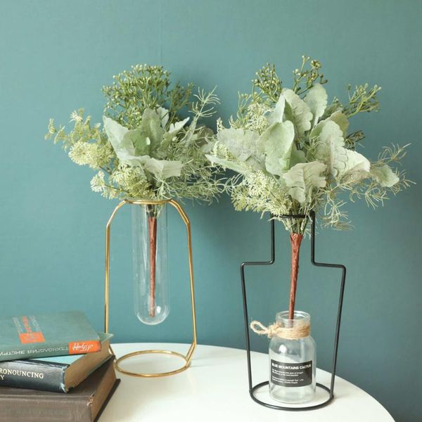 

decorative flowers & wreaths artificial plant ferns plastic fake flower branch greenery wall tree summer wedding christmas decoration access