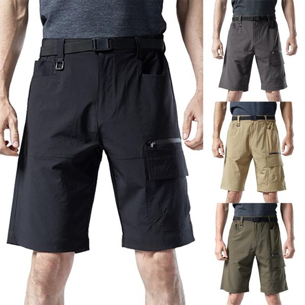 

men's shorts military cargo men multi-pocket tactical summer joggers trousers pantalon, White;black