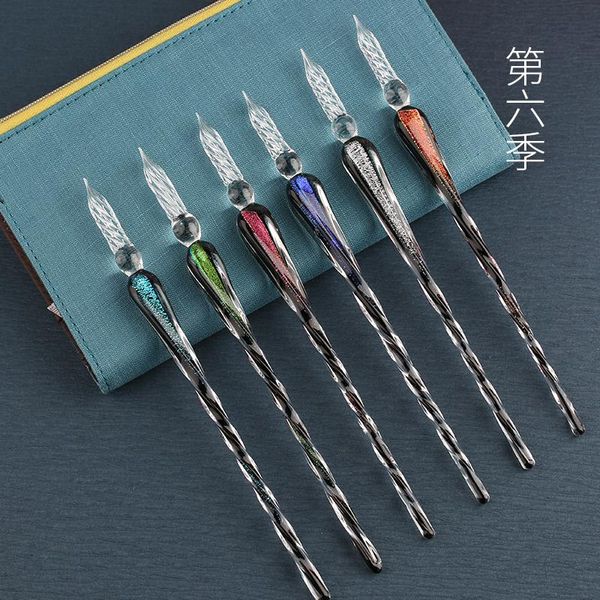 

pure handmade crystal glass pen dip , painting fountain pens