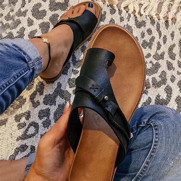 

sandals summer flat women gladiator black open toe ladies beach roman strap female shoes 2021 big size flip flops #t1q