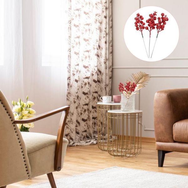 

decorative flowers & wreaths 12pcs christmas artificial berries bouquets xmas wreath picks diy garland parts