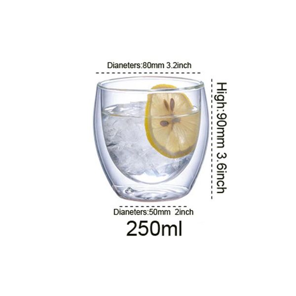 

household thickened double glass, round cup, coffee water juice milk s glasses wine