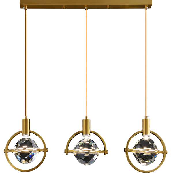 

pendant lamps ivanovwa luxury copper for dining room single head round restaurant bar bedroom indoor decor crystal chandeliers