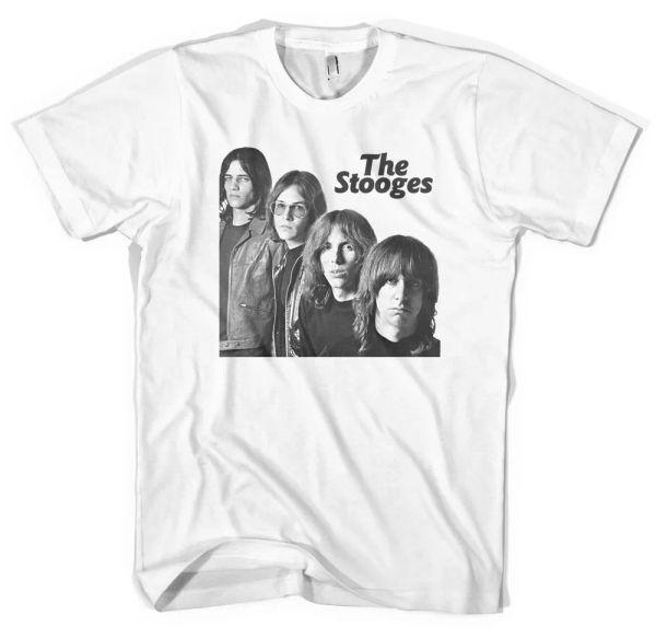 

the stooges iggy pop proto-punk t-shirt all sizes, White;black