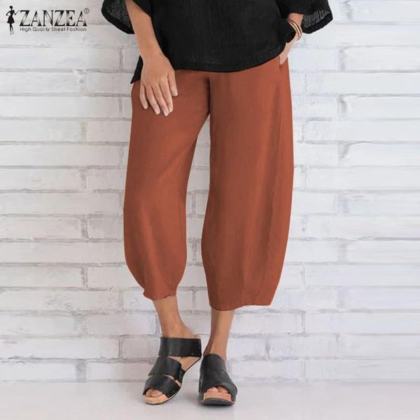 

women's pants & capris plus size autumn trousers kaftan casual harem elastic high waist long pantalon palazzo female solid turnip, Black;white