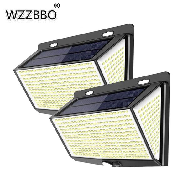 

solar lamps 468 led light human body sensor lamp ip65 outdoor with panel