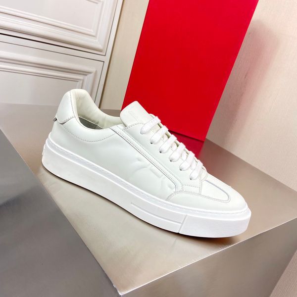 

2021 shoes brand luxury designer fashion gold low cut leather flat men casual sneakers 36-44 b21, Black