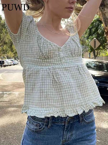 

puwd slim girls sweet tshirts summer fashion ladies stylish soft cotton short tees vintage women cute chic, White