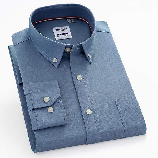

men's casual shirts cotton men' s solid business plaid shirt long sleeve man striped button up leisure regular fit with pocket, White;black
