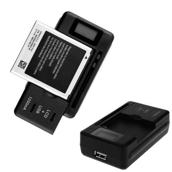 

universal intelligent lcd indicator battery charger for samsung s4 i9500 s3 i9300 note 3 s5 with usb output charge us eu plug wholesale