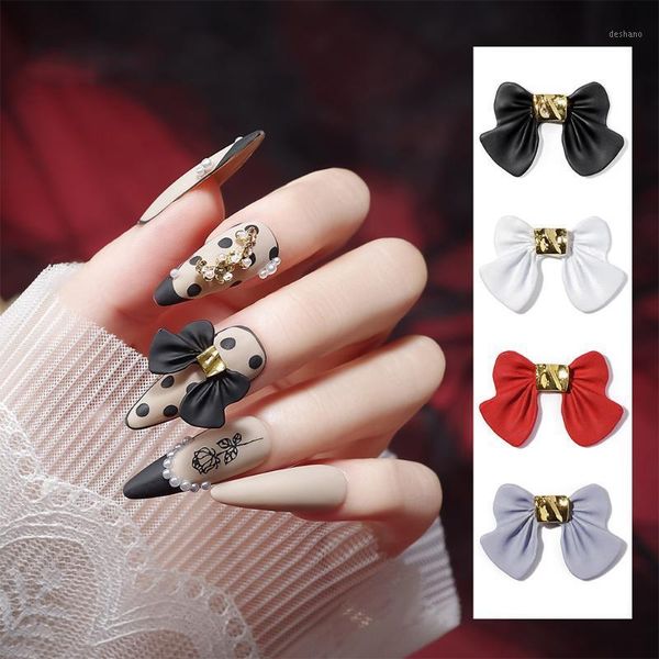 

5pcs nail diamond charms bowknot rhinestones luxury jewelry 3d matte diy art decorations manicure accessories1, Silver;gold