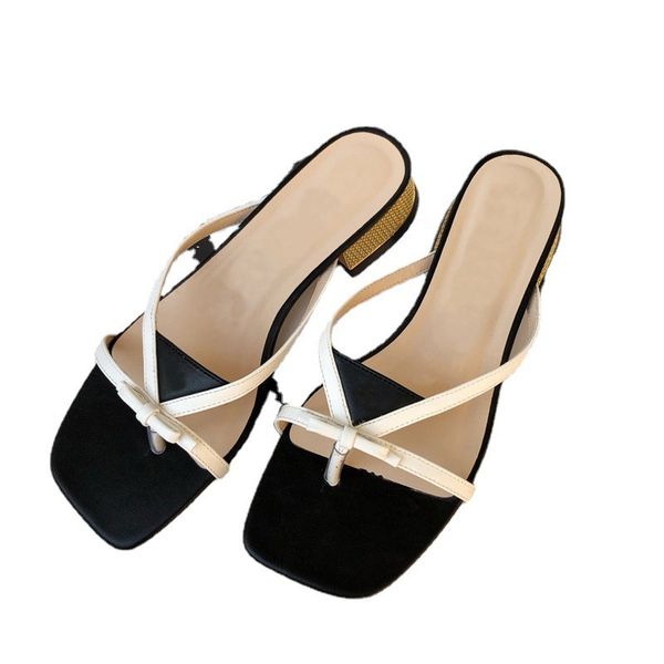 

slippers 2021 summer new butterfly flip flop color matching fashion women's shoes zly {category}wb7m, Black