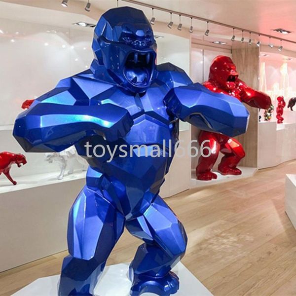 

creative king kong 20cm living room decoration gorilla sculpture geometric modern statue birthday gift for wedding collectible box fy4210
