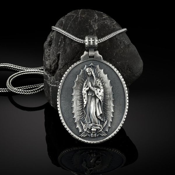 

virgin designer religion necklace new mary pray catholic men's and women's pendant tag 2021 womens mens luxury, Silver