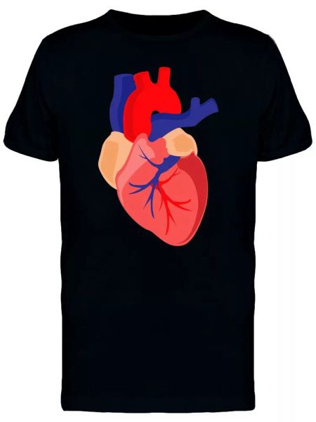 

human heart with veins men's tee -image by shutterstock, White;black