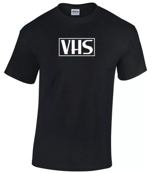 

vhs t-shirt retro funny video tape movie geek white black tee shirt s-5xl