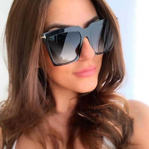 

sunglasses fashion square women 2021 trend gradient designer women's lunette de soleil, White;black