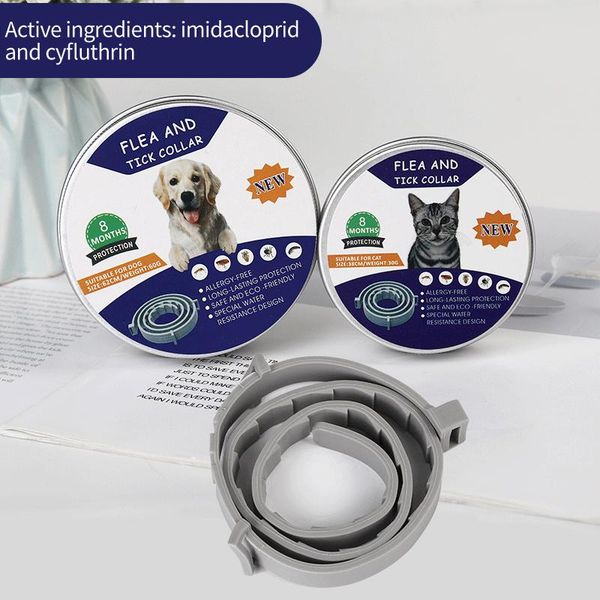 

dog collars & leashes 2021 pet flea tick collar removes and dogs cats adjustable anti-mosquito insect repellent