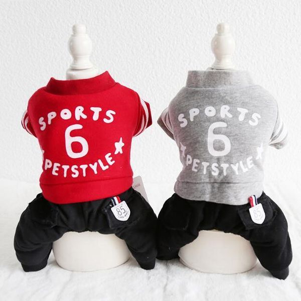 

winter dog clothing four feet pet couple clothes chiwawa yorkie bomei rompers jumpsuits sports 18aw12 apparel