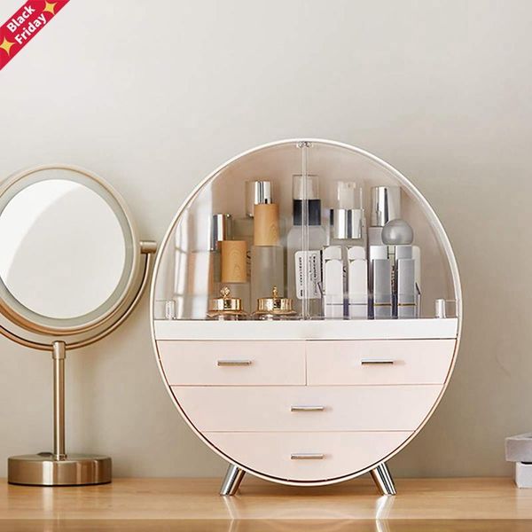 

fashion drawer makeup storage box bathroom brush lipstick holder deskacrylic jewelry cosmetic skin care organizer rack boxes & bins