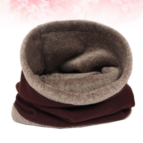 

winter neck scarf drawstring hat cashmere collar for keeping warm cycling caps & masks, Black