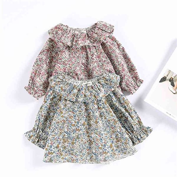 

toddler girls kids tee shirt spring summer children blouse for clothes flower print baby outwear stuff 210528, Blue