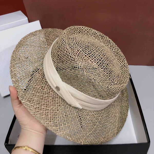 

new tree root warp knitted hat summer hollow out sun shading breathable straw hat, Blue;gray