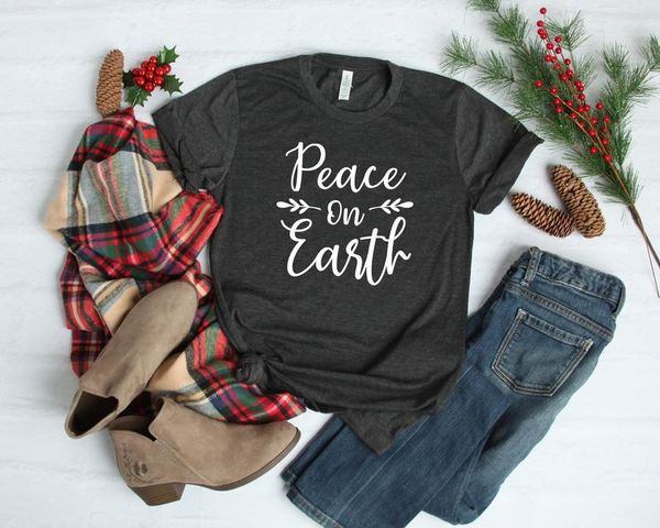 

women's t-shirt christmas shirt short sleeve tee round neck tshirt drop s-3xl 100% cotton funny cute letter print graphic for, White